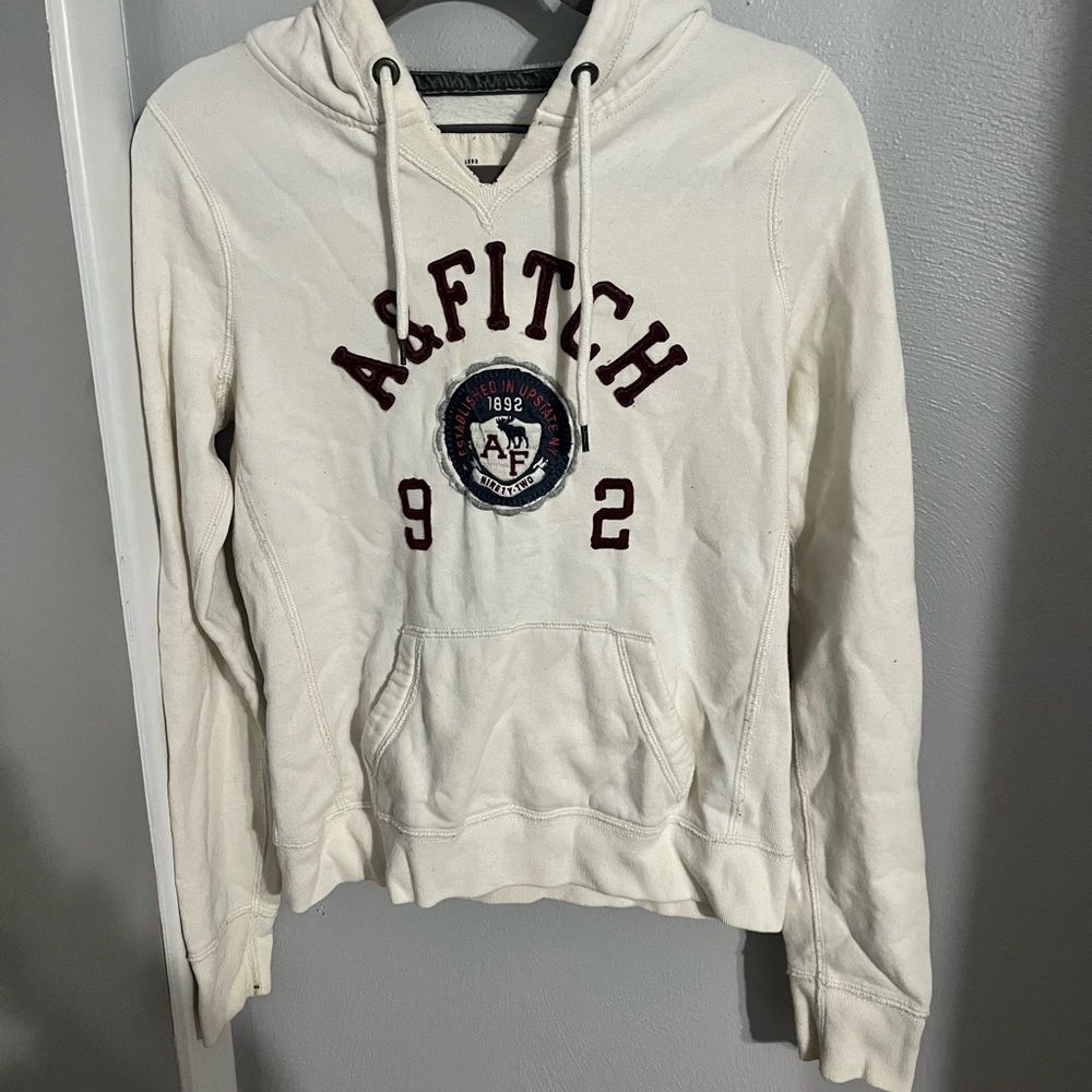 Abercrombie & Fitch Large White Hoodie 2000s